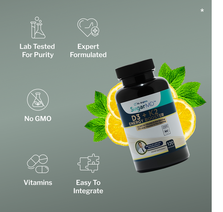 SugarMD D3 & K2 Vitamin Capsule