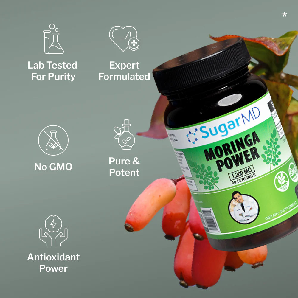 SugarMD Moringa Power 1200 MG - 90 Capsules