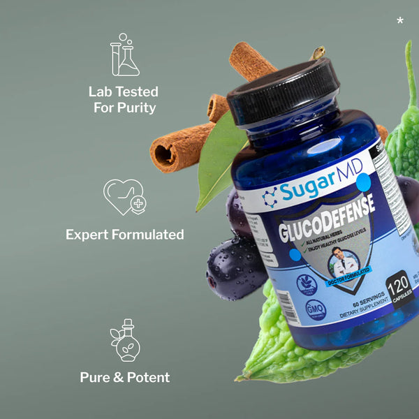 GlucoDefense Glucose Support Capsules - 120 CT | SugarMDS