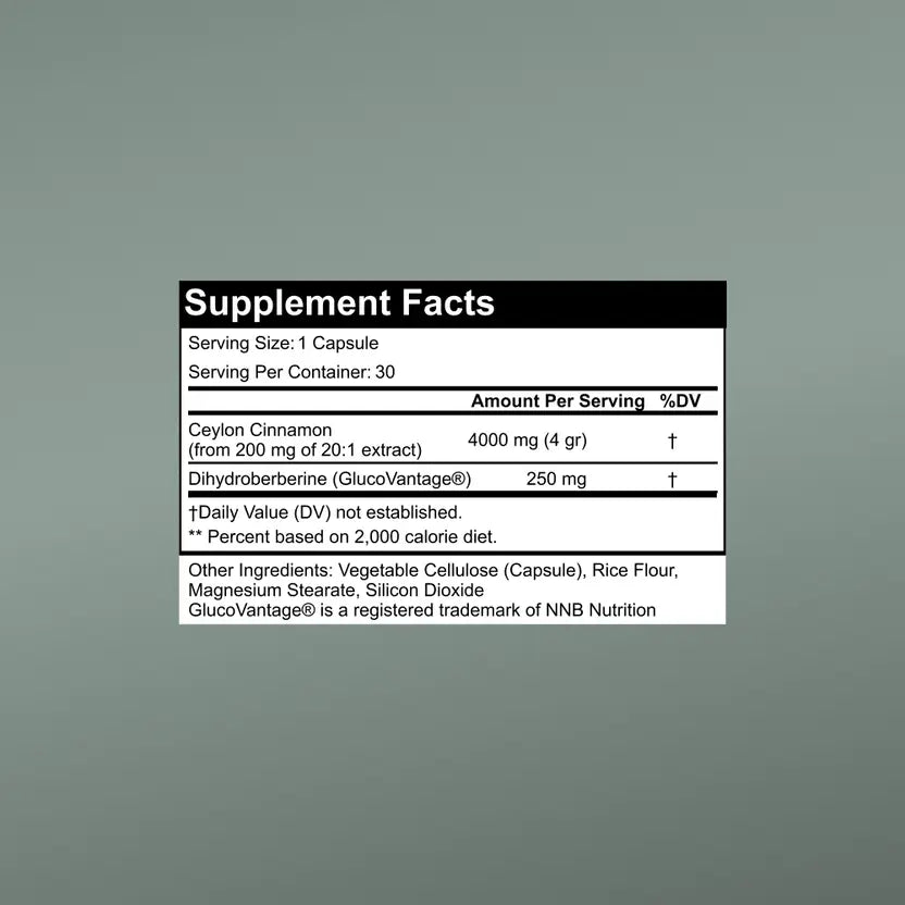 SugarMD Super Berberine (DHB and Ceylon Cinnamon) 30 Capsules – New Formula