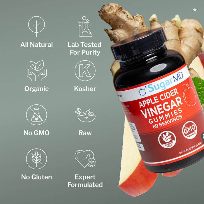 SugarMD Apple Cider Vinegar – 60 Gummies
